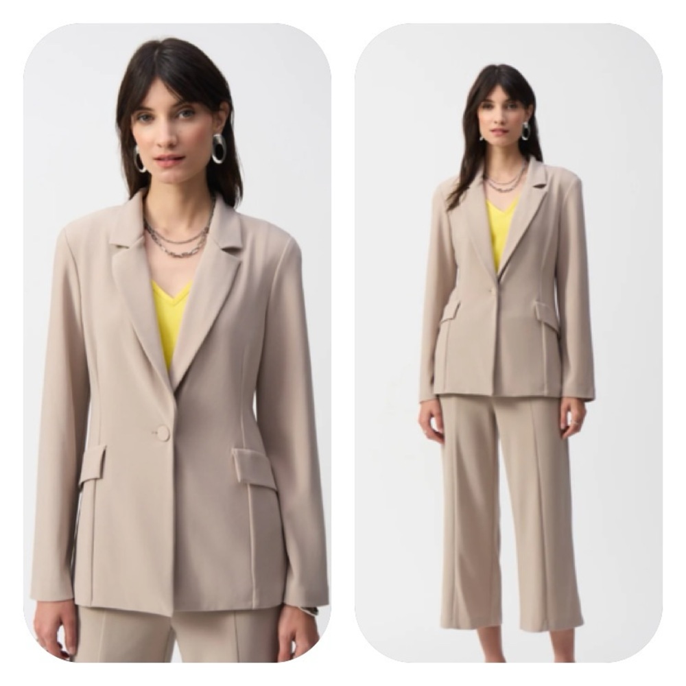 SOLD  Joseph Ribkoff Beige Single Breast Blazer